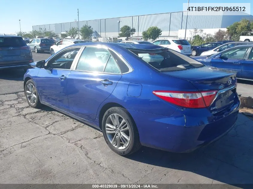 4T1BF1FK2FU965512 2015 Toyota Camry Le/Xle/Se/Xse