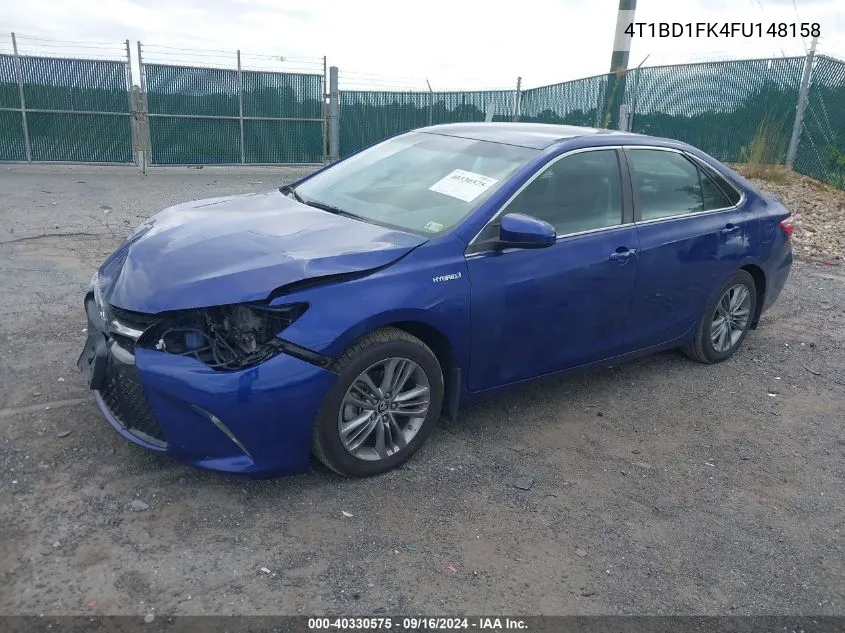 4T1BD1FK4FU148158 2015 Toyota Camry Hybrid Se