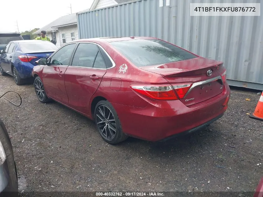 2015 Toyota Camry Se VIN: 4T1BF1FKXFU876772 Lot: 40332762