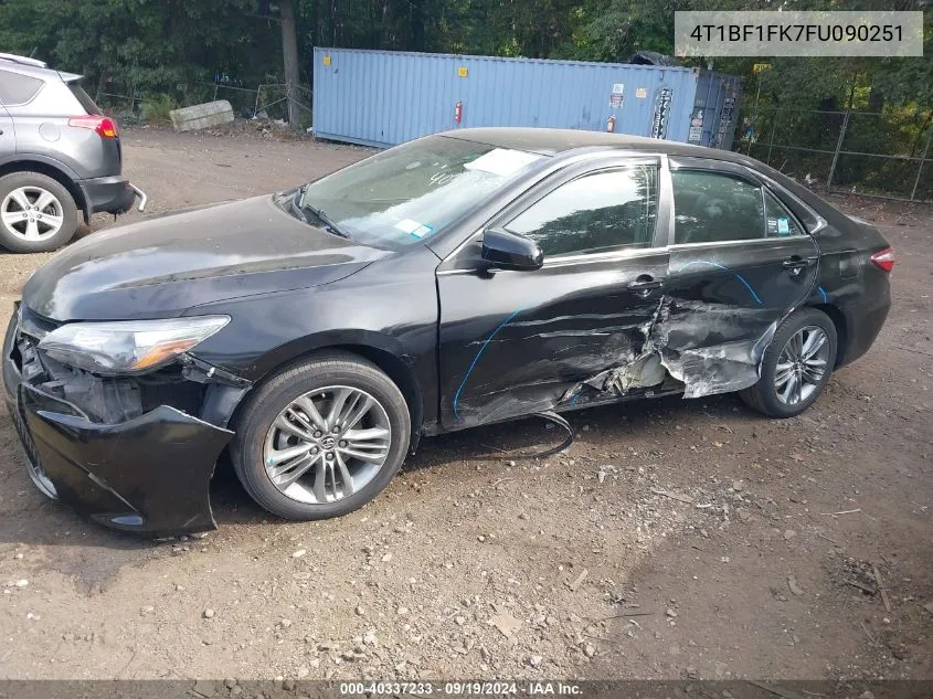 2015 Toyota Camry Se VIN: 4T1BF1FK7FU090251 Lot: 40337233