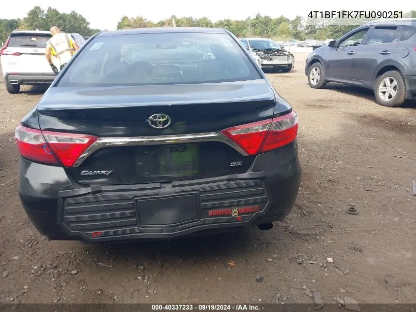 2015 Toyota Camry Se VIN: 4T1BF1FK7FU090251 Lot: 40337233