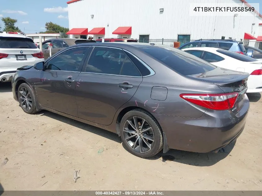 2015 Toyota Camry Xse V6 VIN: 4T1BK1FK1FU558549 Lot: 40342427