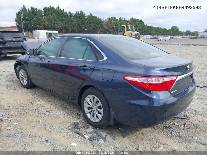 2015 Toyota Camry Le VIN: 4T4BF1FK8FR493693 Lot: 40343221