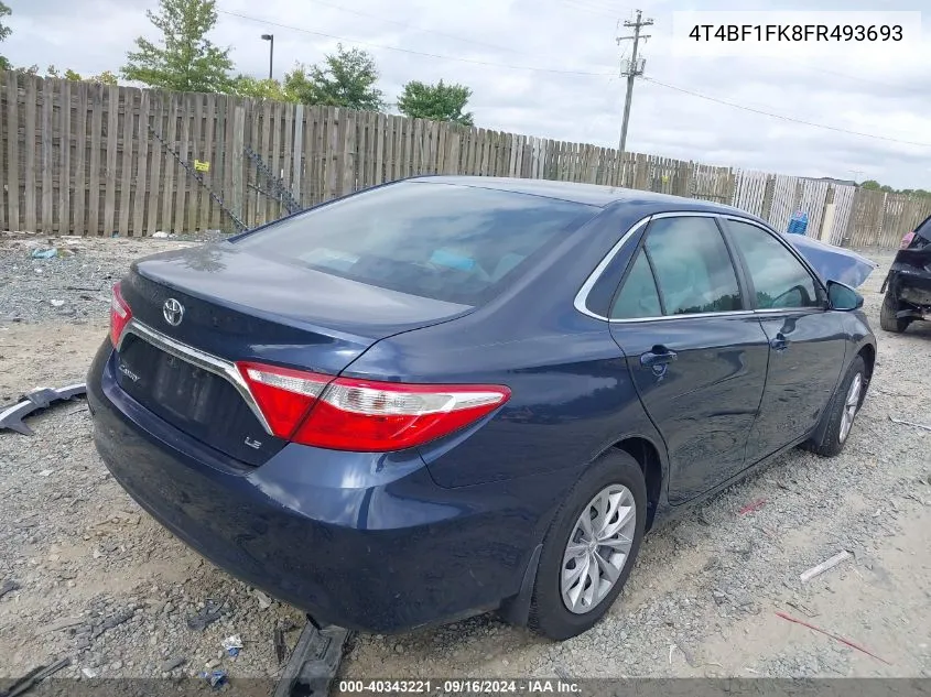 4T4BF1FK8FR493693 2015 Toyota Camry Le