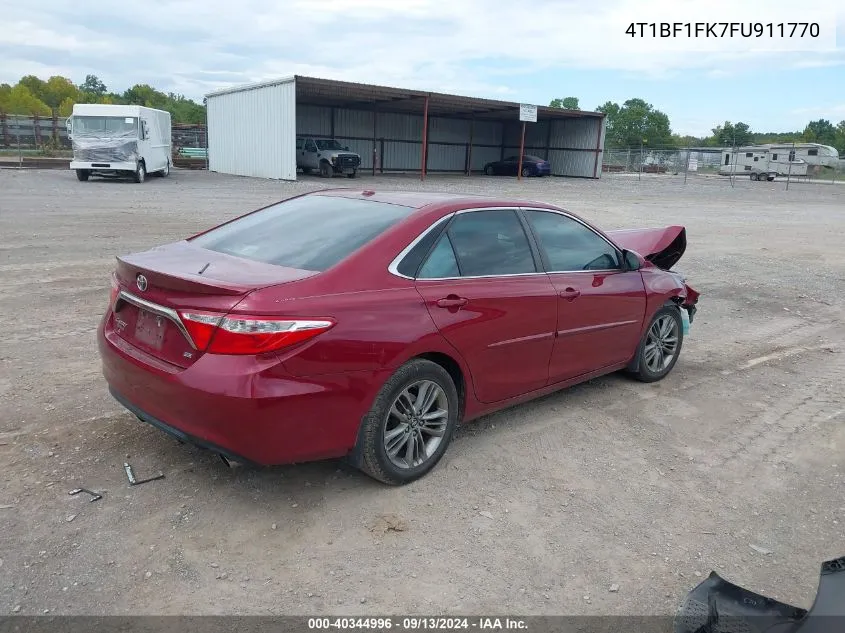 4T1BF1FK7FU911770 2015 Toyota Camry Se