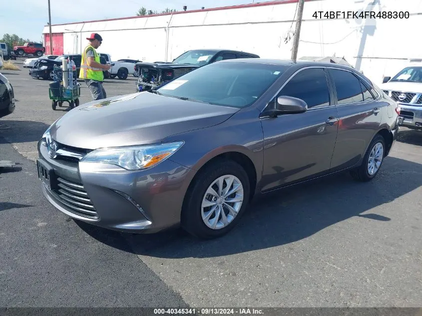 2015 Toyota Camry Le VIN: 4T4BF1FK4FR488300 Lot: 40345341