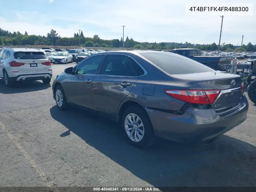 2015 Toyota Camry Le VIN: 4T4BF1FK4FR488300 Lot: 40345341