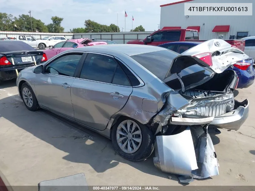 2015 Toyota Camry Le/Xle/Se/Xse VIN: 4T1BF1FKXFU001613 Lot: 40347077