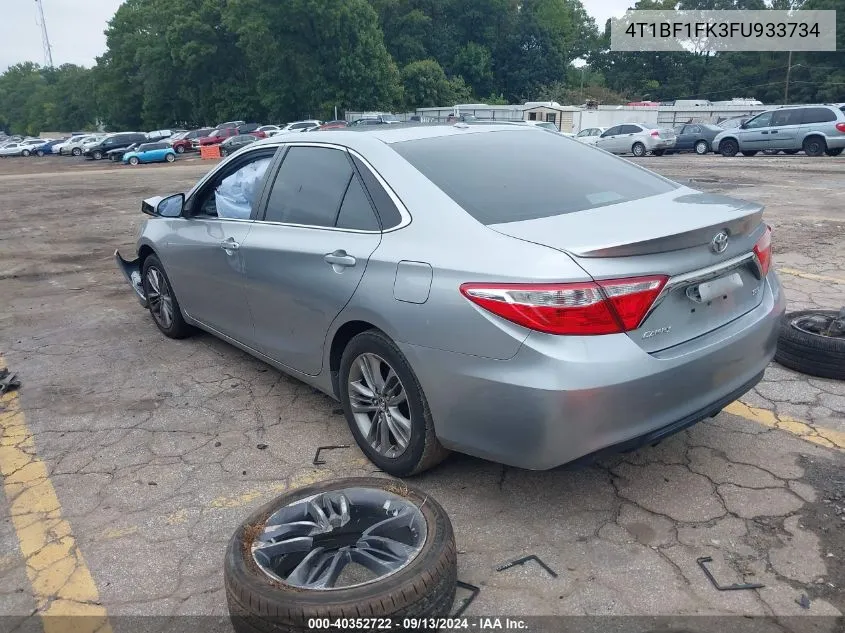 2015 Toyota Camry Se VIN: 4T1BF1FK3FU933734 Lot: 40352722