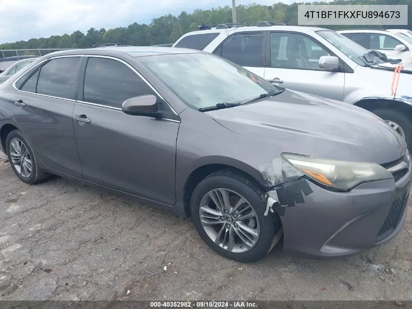 2015 Toyota Camry Se VIN: 4T1BF1FKXFU894673 Lot: 40352982