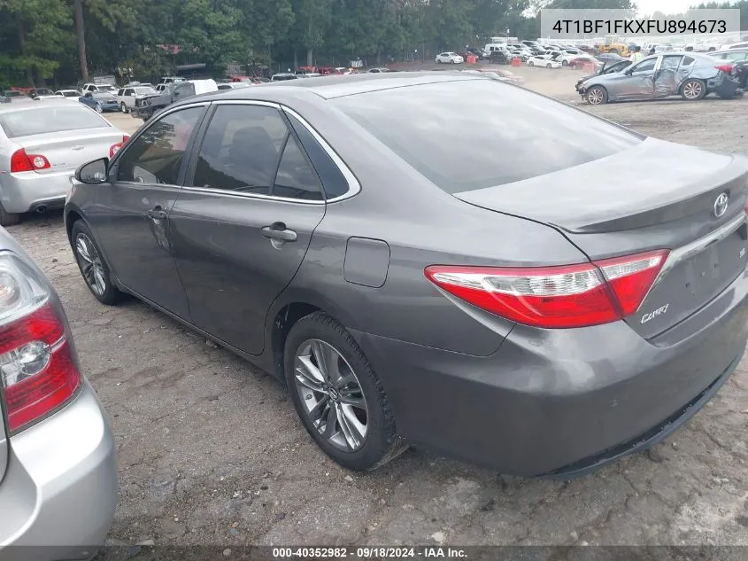 2015 Toyota Camry Se VIN: 4T1BF1FKXFU894673 Lot: 40352982