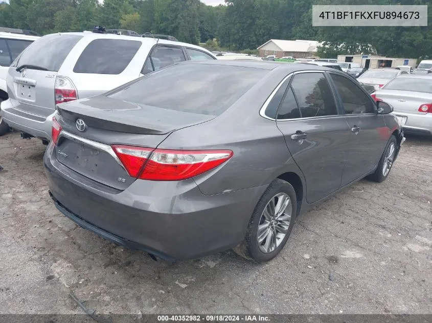 2015 Toyota Camry Se VIN: 4T1BF1FKXFU894673 Lot: 40352982