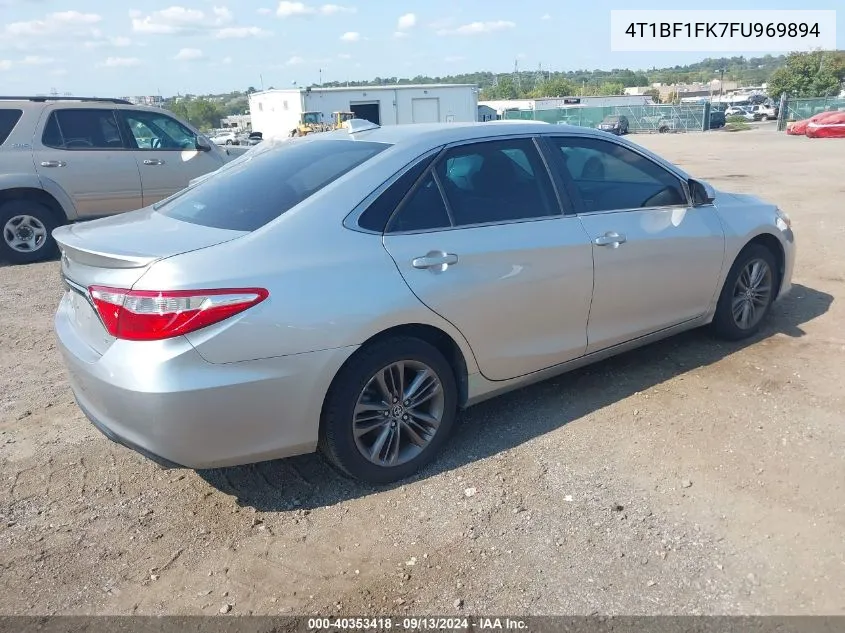 2015 Toyota Camry Se VIN: 4T1BF1FK7FU969894 Lot: 40353418