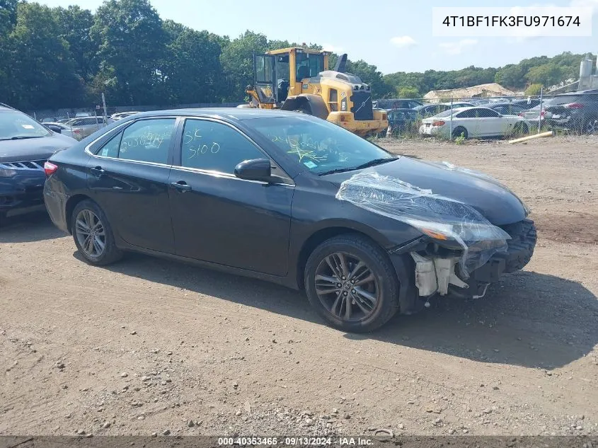 2015 Toyota Camry Se VIN: 4T1BF1FK3FU971674 Lot: 40353465