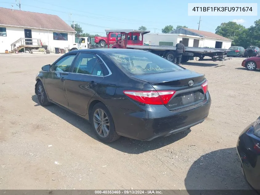 2015 Toyota Camry Se VIN: 4T1BF1FK3FU971674 Lot: 40353465