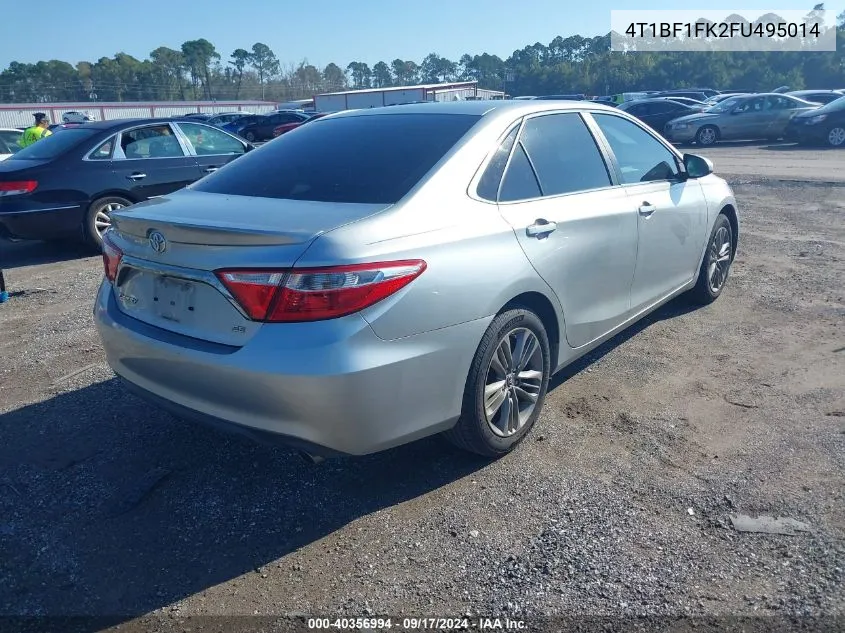 2015 Toyota Camry Le/Xle/Se/Xse VIN: 4T1BF1FK2FU495014 Lot: 40356994