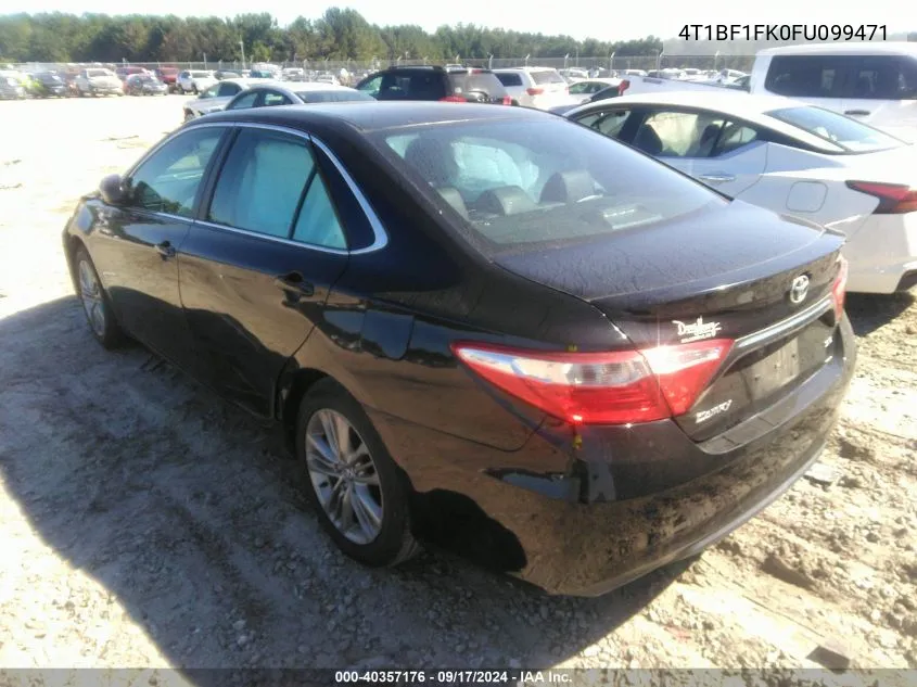 2015 Toyota Camry Se VIN: 4T1BF1FK0FU099471 Lot: 40357176