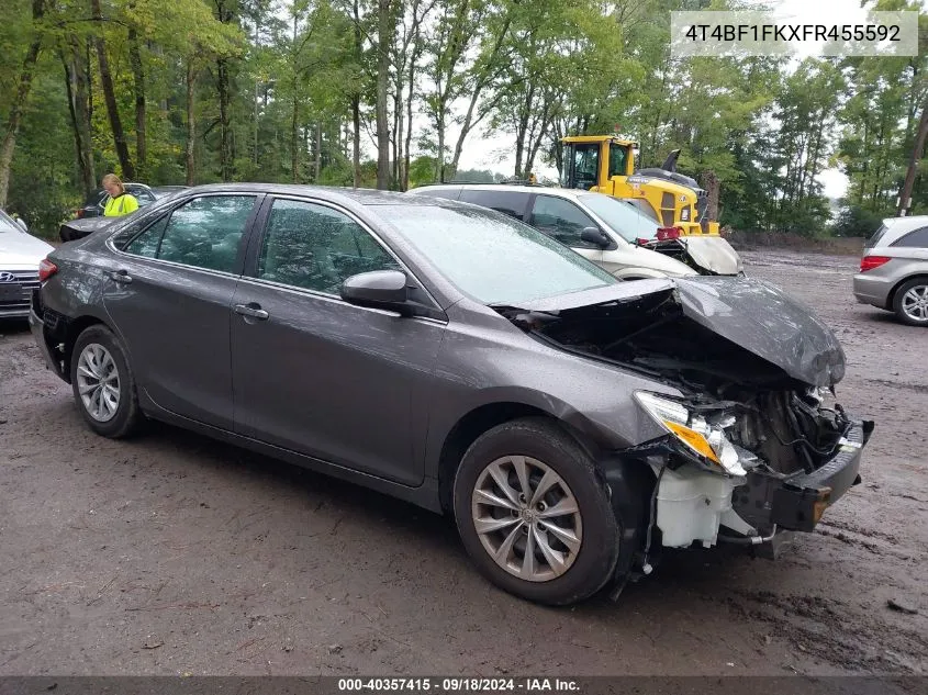 2015 Toyota Camry Le/Xle/Se/Xse VIN: 4T4BF1FKXFR455592 Lot: 40357415