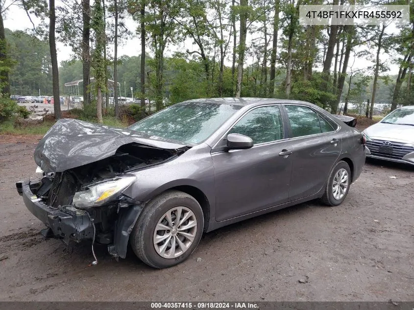 2015 Toyota Camry Le/Xle/Se/Xse VIN: 4T4BF1FKXFR455592 Lot: 40357415