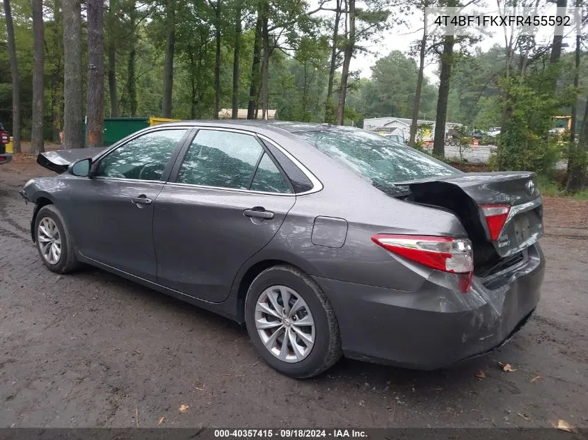 2015 Toyota Camry Le/Xle/Se/Xse VIN: 4T4BF1FKXFR455592 Lot: 40357415