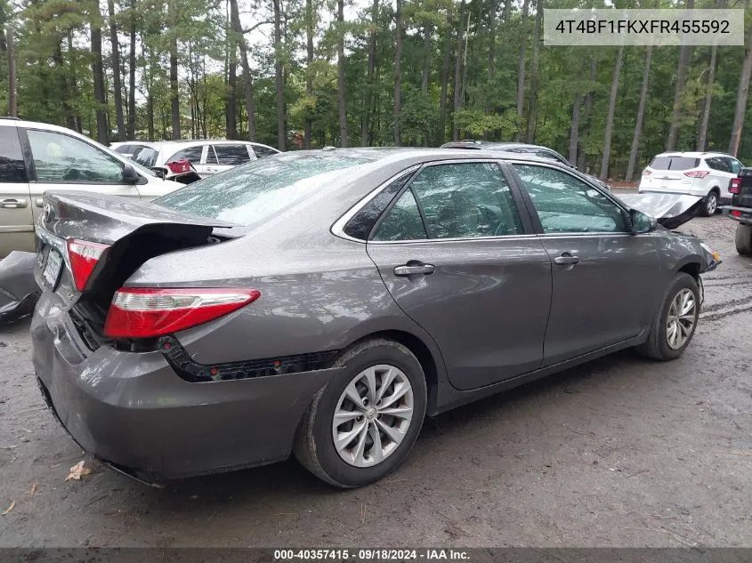 2015 Toyota Camry Le/Xle/Se/Xse VIN: 4T4BF1FKXFR455592 Lot: 40357415