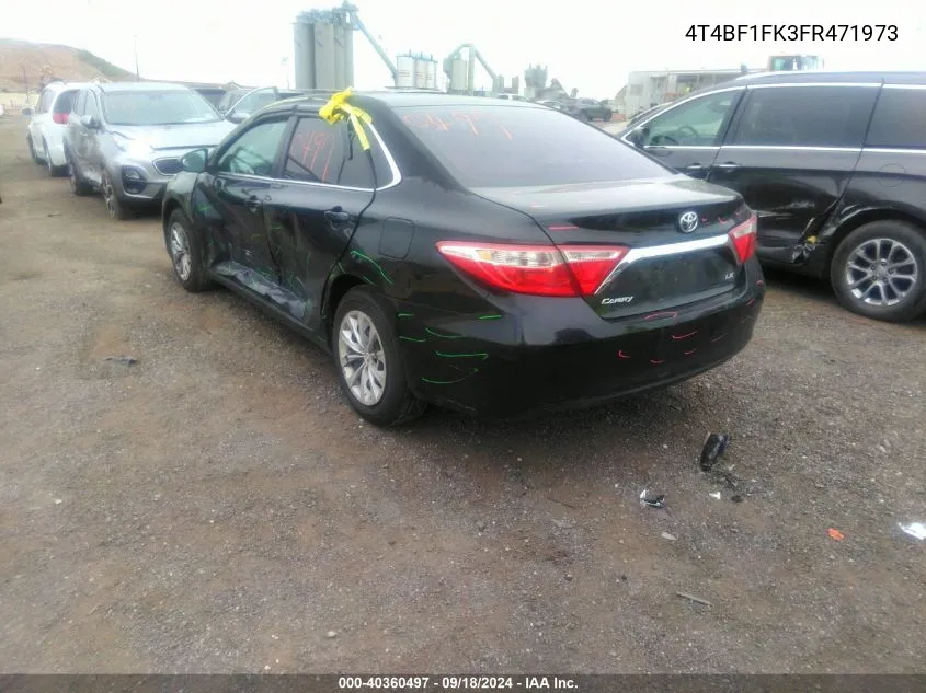 2015 Toyota Camry Le/Xle/Se/Xse VIN: 4T4BF1FK3FR471973 Lot: 40360497