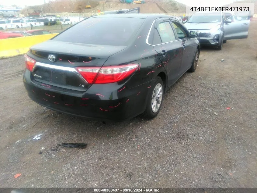 2015 Toyota Camry Le/Xle/Se/Xse VIN: 4T4BF1FK3FR471973 Lot: 40360497