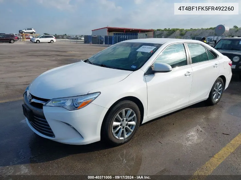 4T4BF1FK5FR492260 2015 Toyota Camry Le