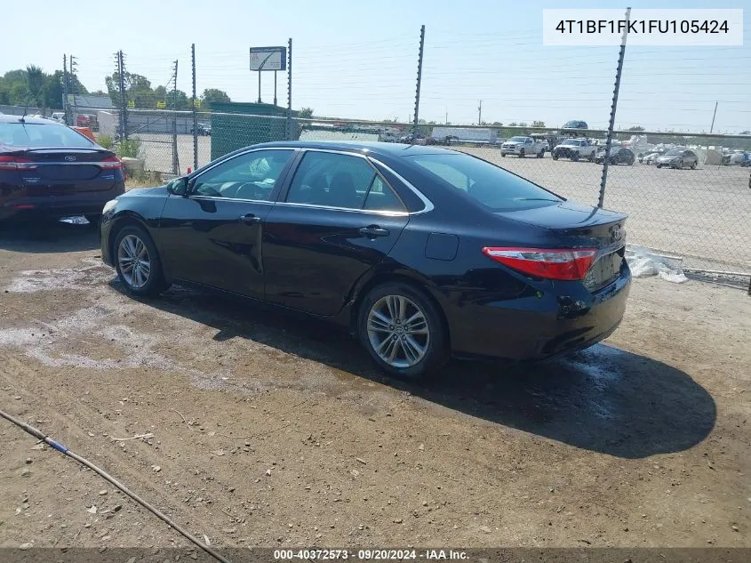 2015 Toyota Camry Se VIN: 4T1BF1FK1FU105424 Lot: 40372573