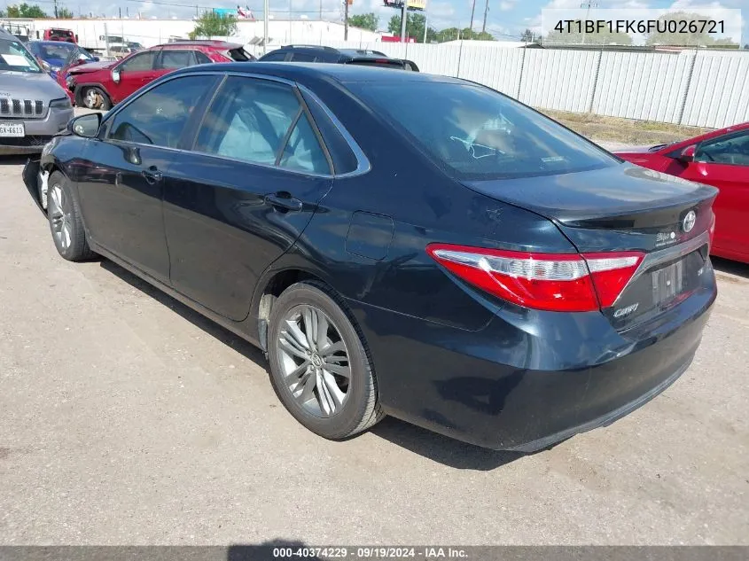 4T1BF1FK6FU026721 2015 Toyota Camry Se