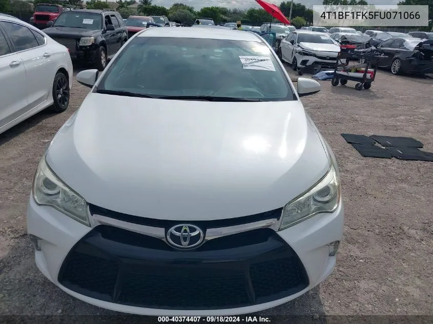 2015 Toyota Camry Se VIN: 4T1BF1FK5FU071066 Lot: 40374407