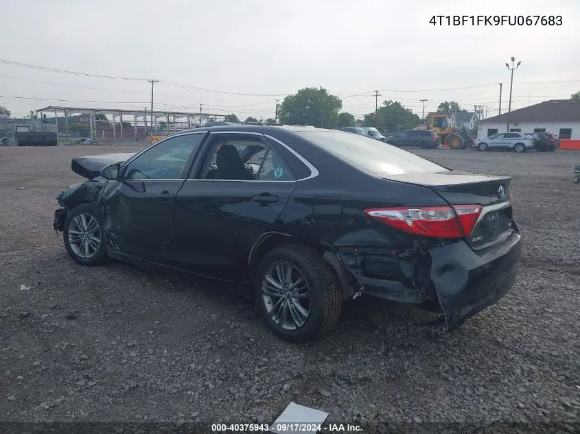 2015 Toyota Camry Se VIN: 4T1BF1FK9FU067683 Lot: 40375943