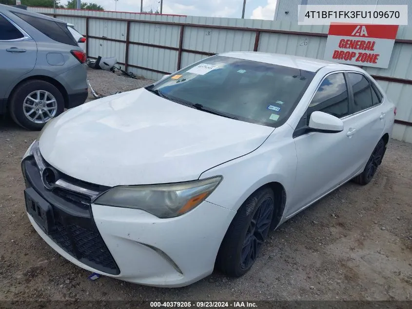 2015 Toyota Camry Xse VIN: 4T1BF1FK3FU109670 Lot: 40379205