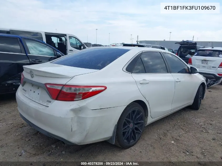 2015 Toyota Camry Xse VIN: 4T1BF1FK3FU109670 Lot: 40379205