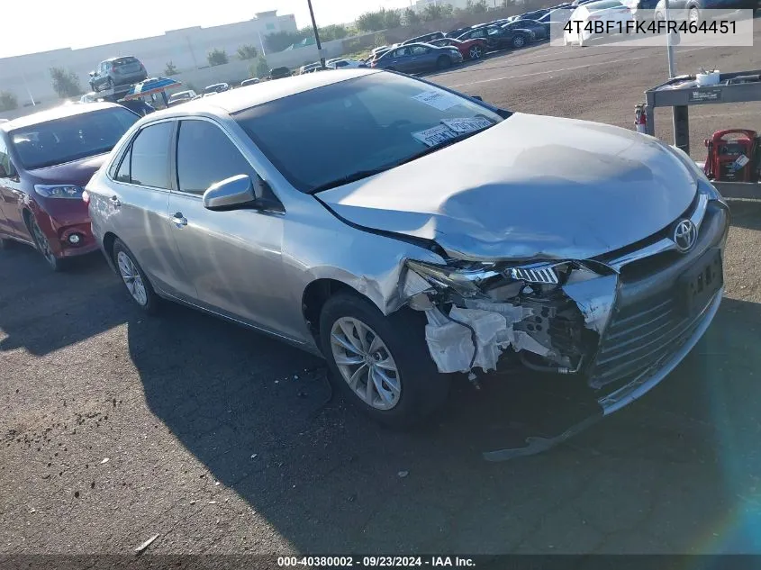 4T4BF1FK4FR464451 2015 Toyota Camry Le