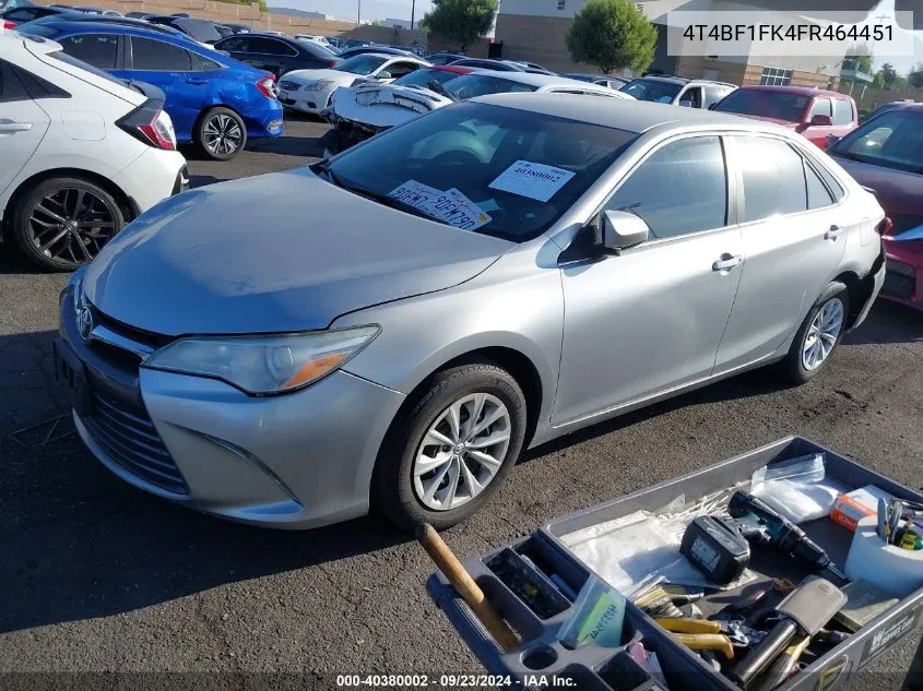 2015 Toyota Camry Le VIN: 4T4BF1FK4FR464451 Lot: 40380002