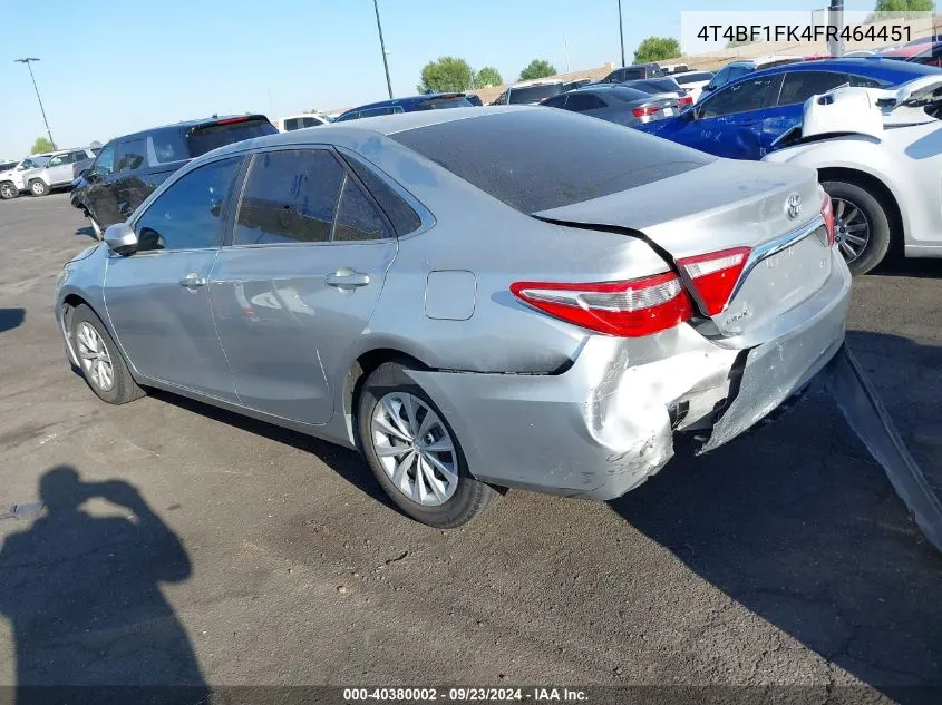 4T4BF1FK4FR464451 2015 Toyota Camry Le