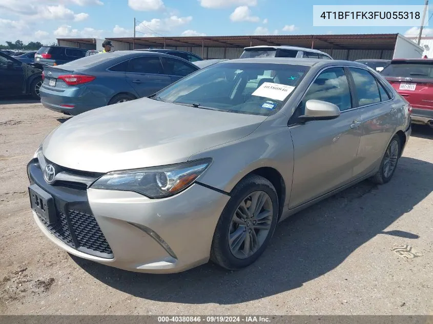 2015 Toyota Camry Se VIN: 4T1BF1FK3FU055318 Lot: 40380846