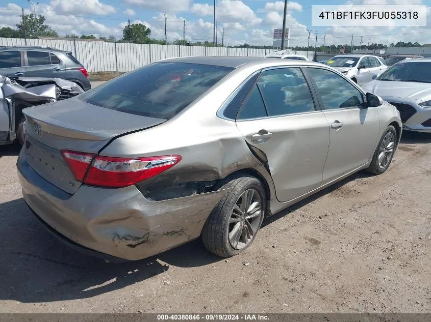 2015 Toyota Camry Se VIN: 4T1BF1FK3FU055318 Lot: 40380846