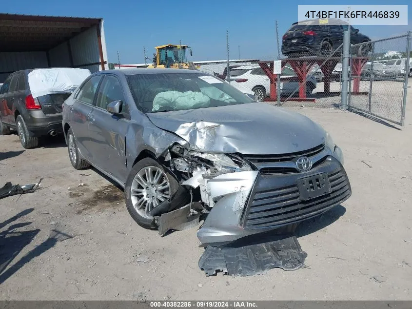 2015 Toyota Camry Le VIN: 4T4BF1FK6FR446839 Lot: 40382286