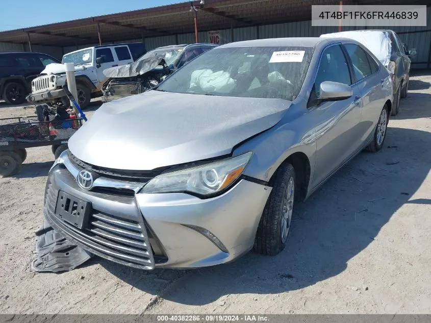 2015 Toyota Camry Le VIN: 4T4BF1FK6FR446839 Lot: 40382286