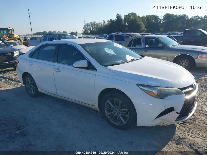 4T1BF1FK5FU111016 2015 Toyota Camry Se