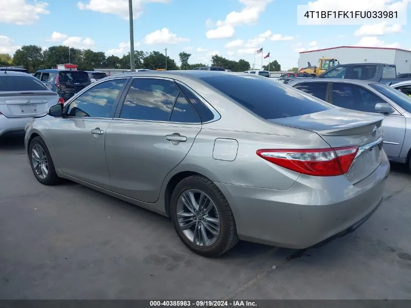 4T1BF1FK1FU033981 2015 Toyota Camry Se