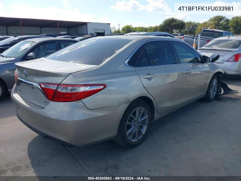 4T1BF1FK1FU033981 2015 Toyota Camry Se