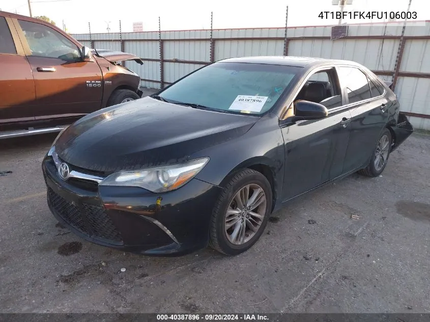 4T1BF1FK4FU106003 2015 Toyota Camry Se