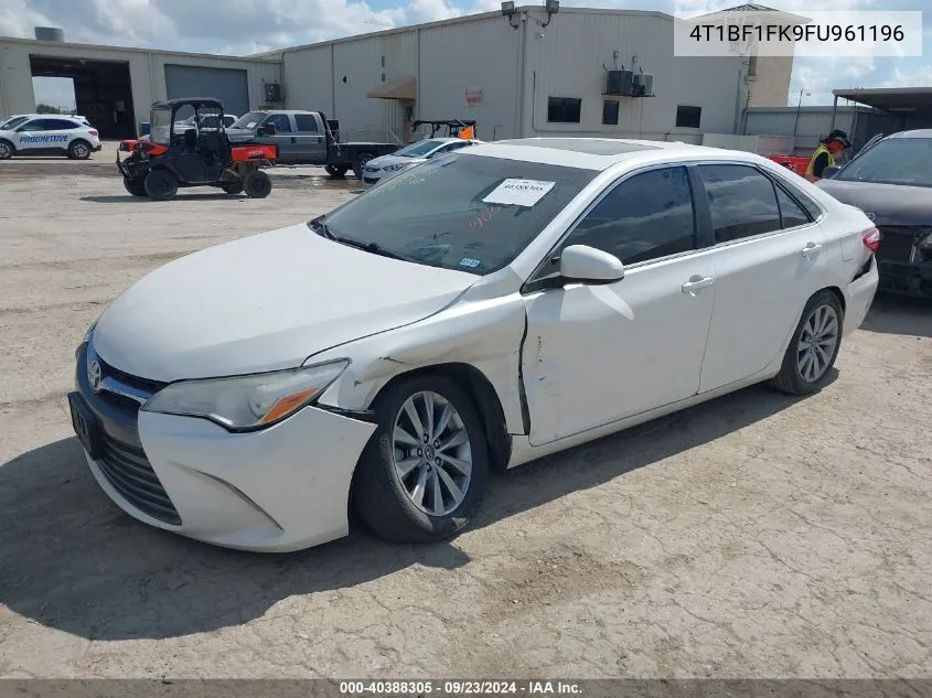 2015 Toyota Camry Le/Xle/Se/Xse VIN: 4T1BF1FK9FU961196 Lot: 40388305