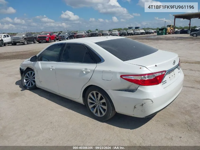 2015 Toyota Camry Le/Xle/Se/Xse VIN: 4T1BF1FK9FU961196 Lot: 40388305