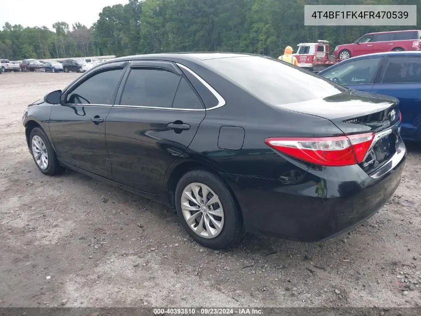 2015 Toyota Camry Le VIN: 4T4BF1FK4FR470539 Lot: 40393810