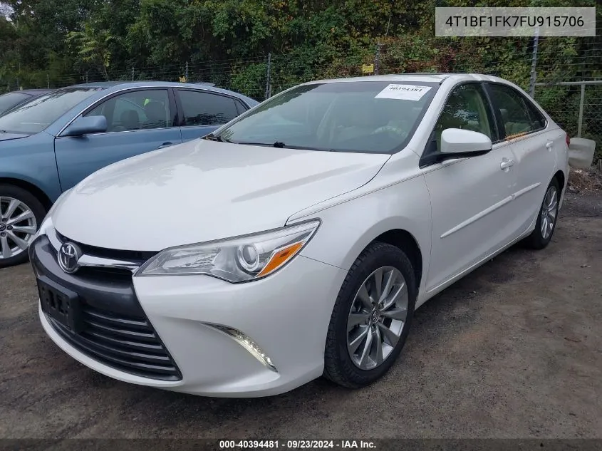 2015 Toyota Camry Xle VIN: 4T1BF1FK7FU915706 Lot: 40394481