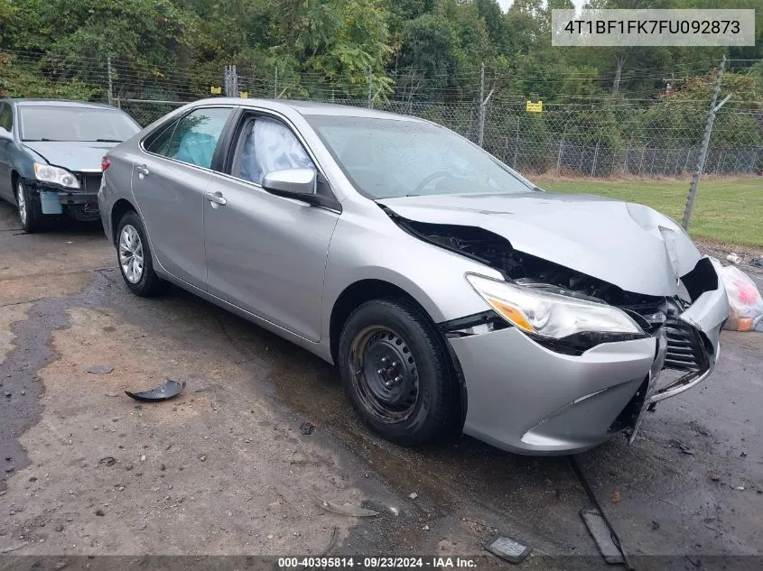 2015 Toyota Camry Le VIN: 4T1BF1FK7FU092873 Lot: 40395814